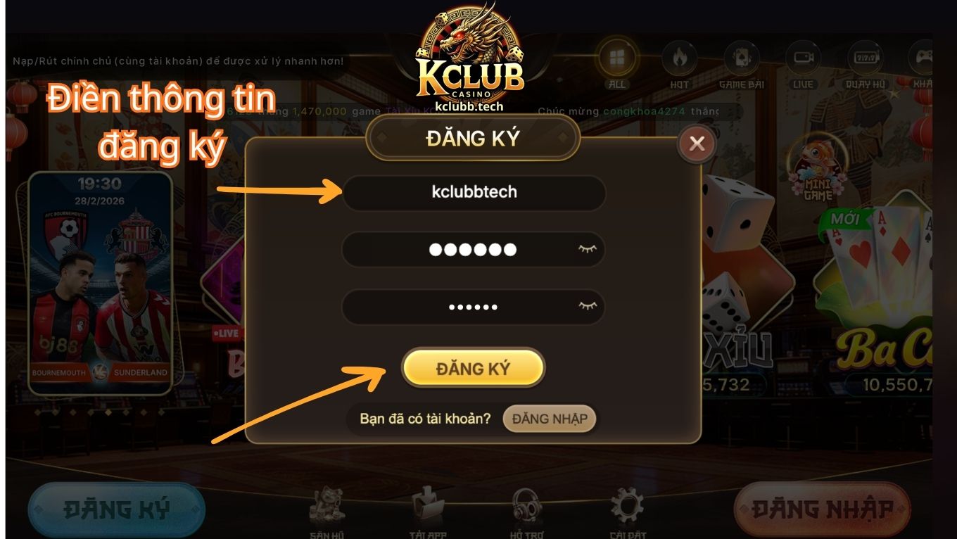 Hướng dẫn đăng ký KCLUB chi tiết