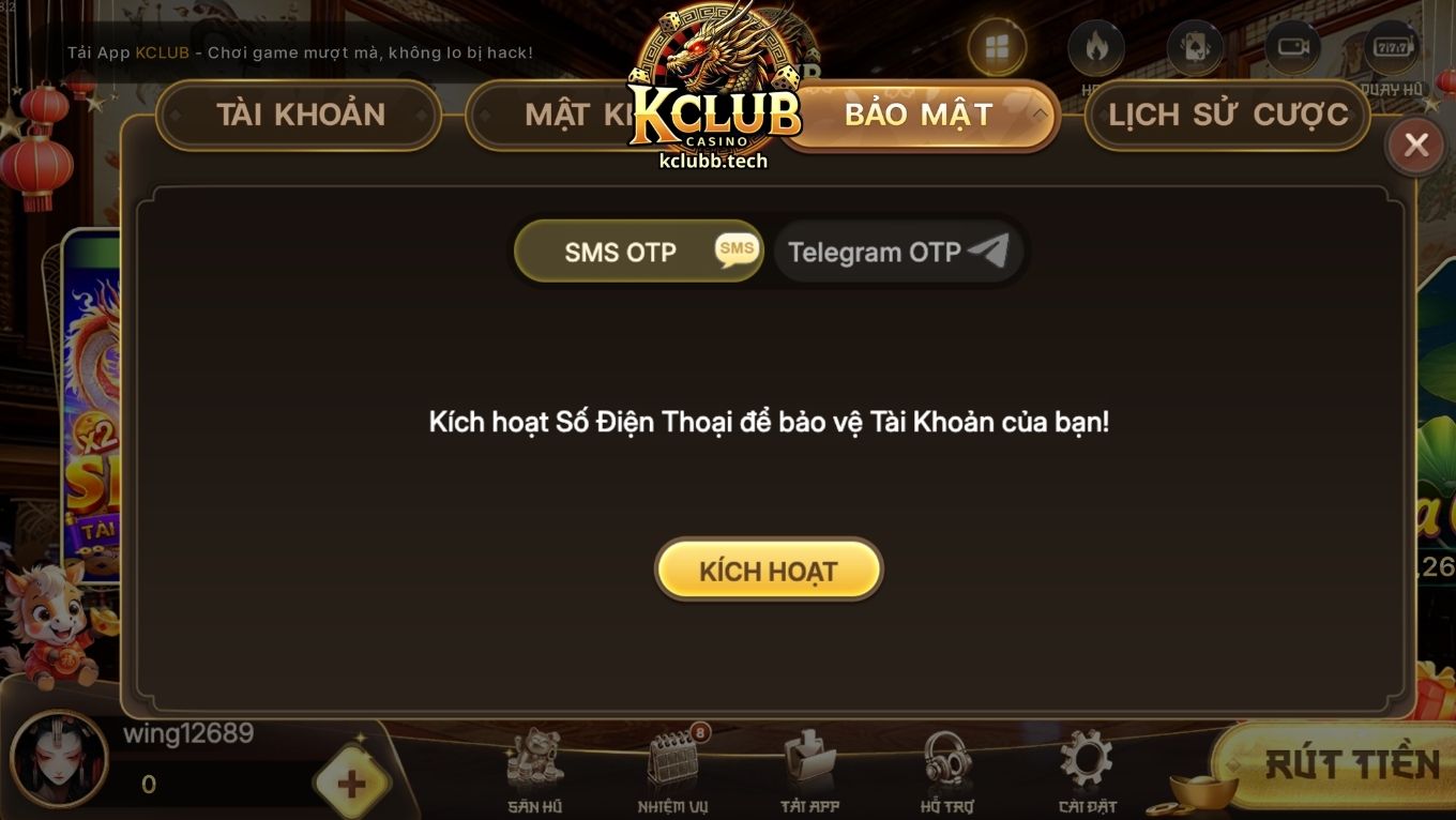 KCLUB bảo vệ thông tin người chơi