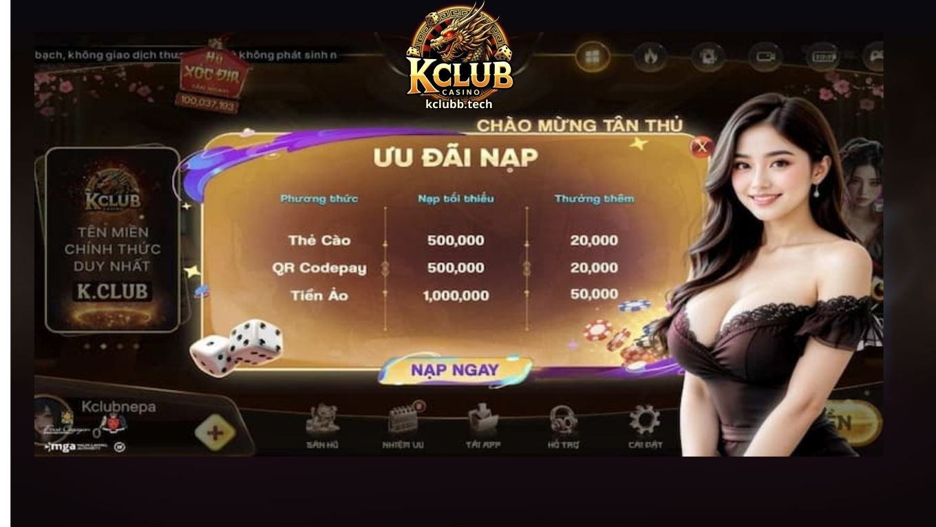 KCLUB có quy trình nạp rút an toàn và nhanh chóng