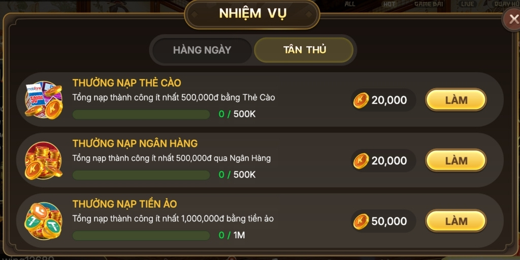 nhiệm vụ kclub 2026 cho tân thủ